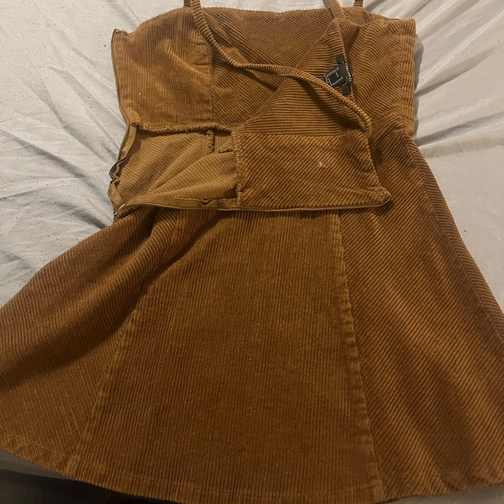 Forever 21 Brown Corduroy Casual Dress - Picture 3 of 3